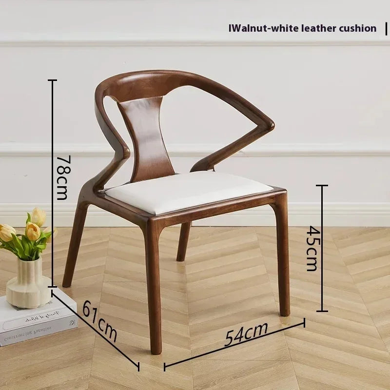 Wood Minimalist Ergonomic Designer Dining Chairs