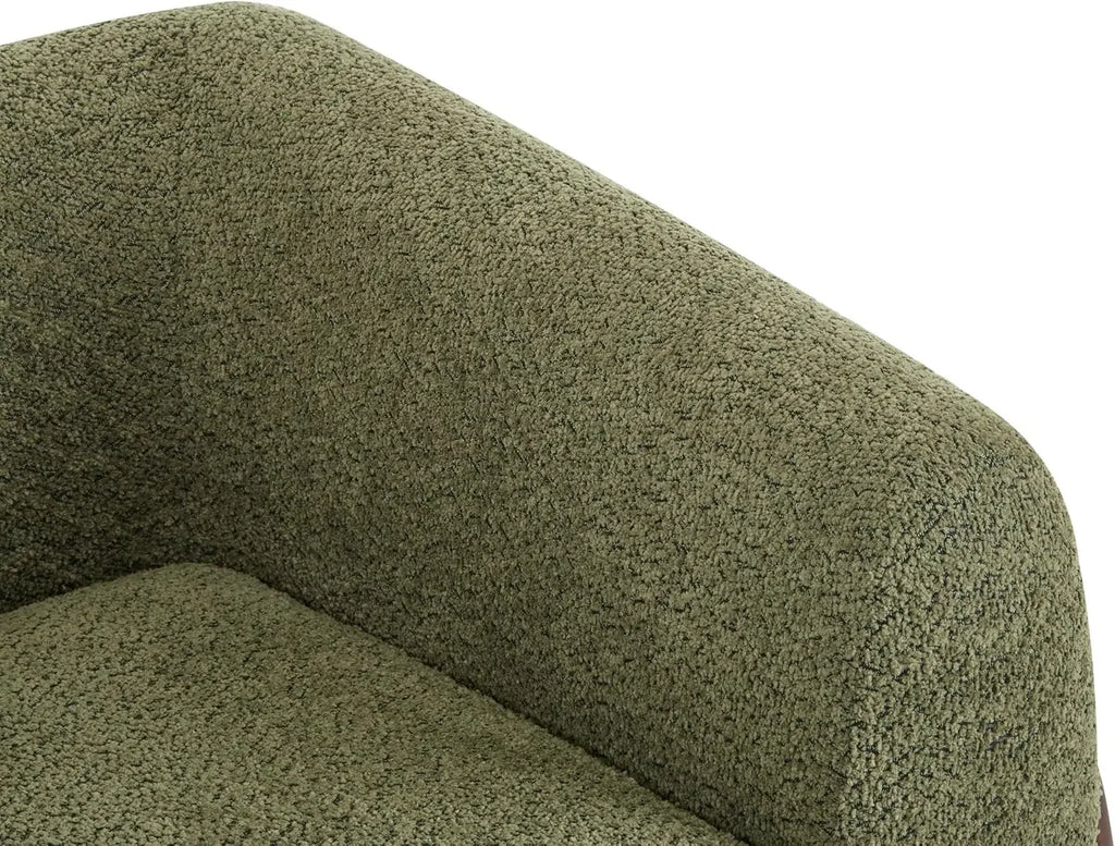 Boucle Fabric Upholstered Club Chair, Relaxing Chair w/Removable Seat Cushion