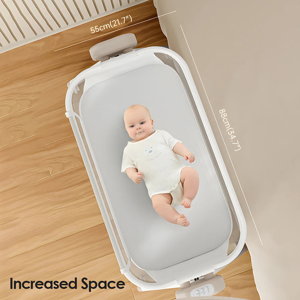 Automatic Rocking Bassinet Cradle/Sleeper Music Lights Comfortable Soft Mattress