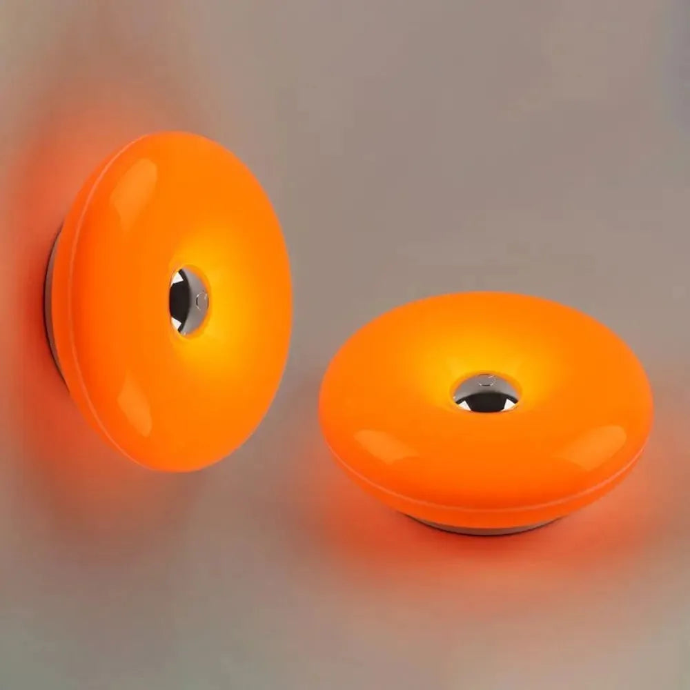 Plastic Donut Wall Lamp Energy Saving Touch Switch Dimmable USB Plug
