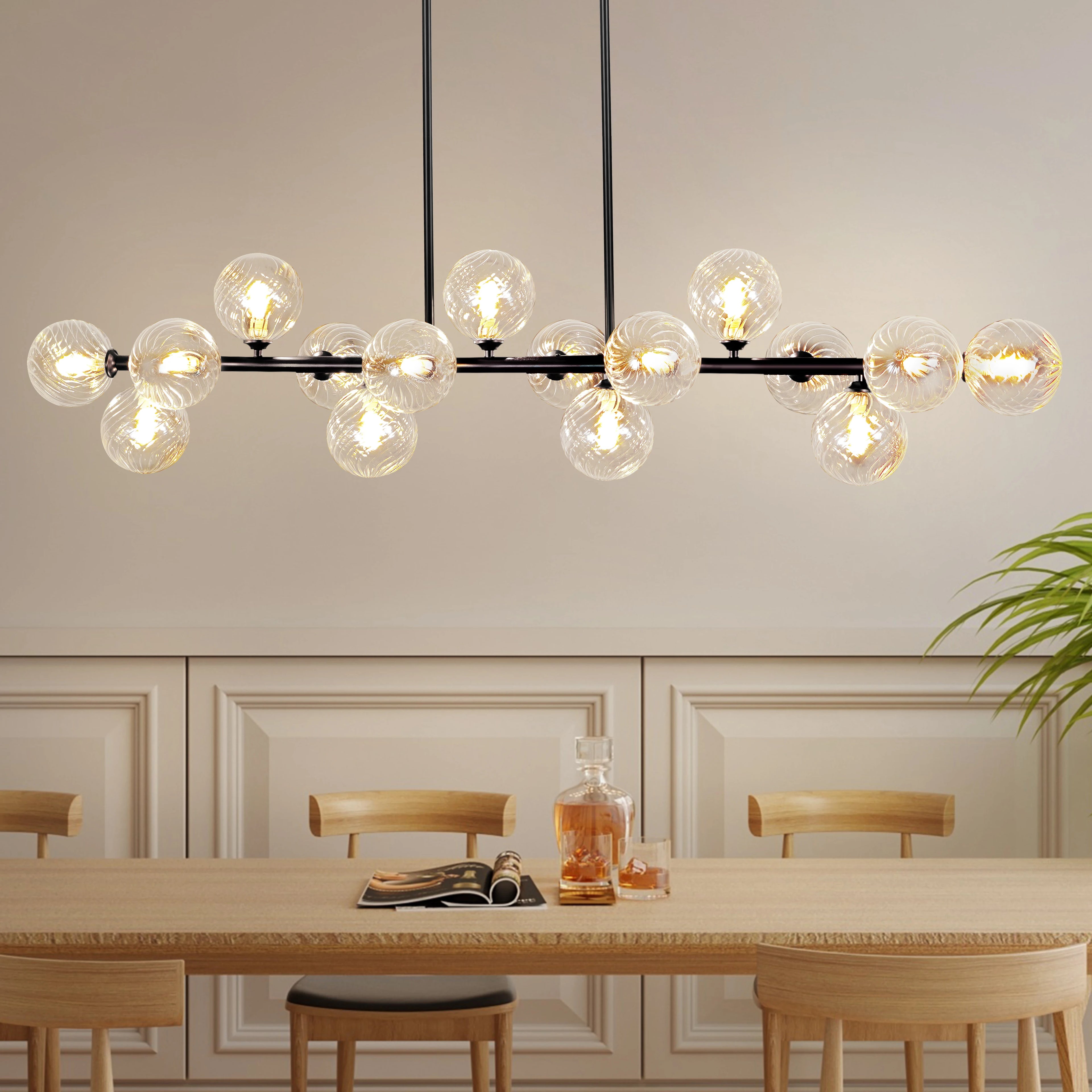 16-Lights Sputnik Chandelier 54in