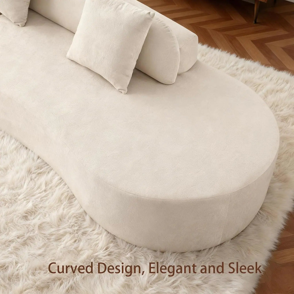 130IN Boneless Cloud Oversized Plush Sectional Modular Curved Sofa