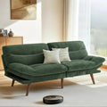 Futon Sofa Bed, 66IN Corduroy Recliner Sleeper, Adjustable Backrest, Armrests