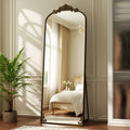 BEAUTYPEAK Full Length Mirror with Baroque Flower Head Design