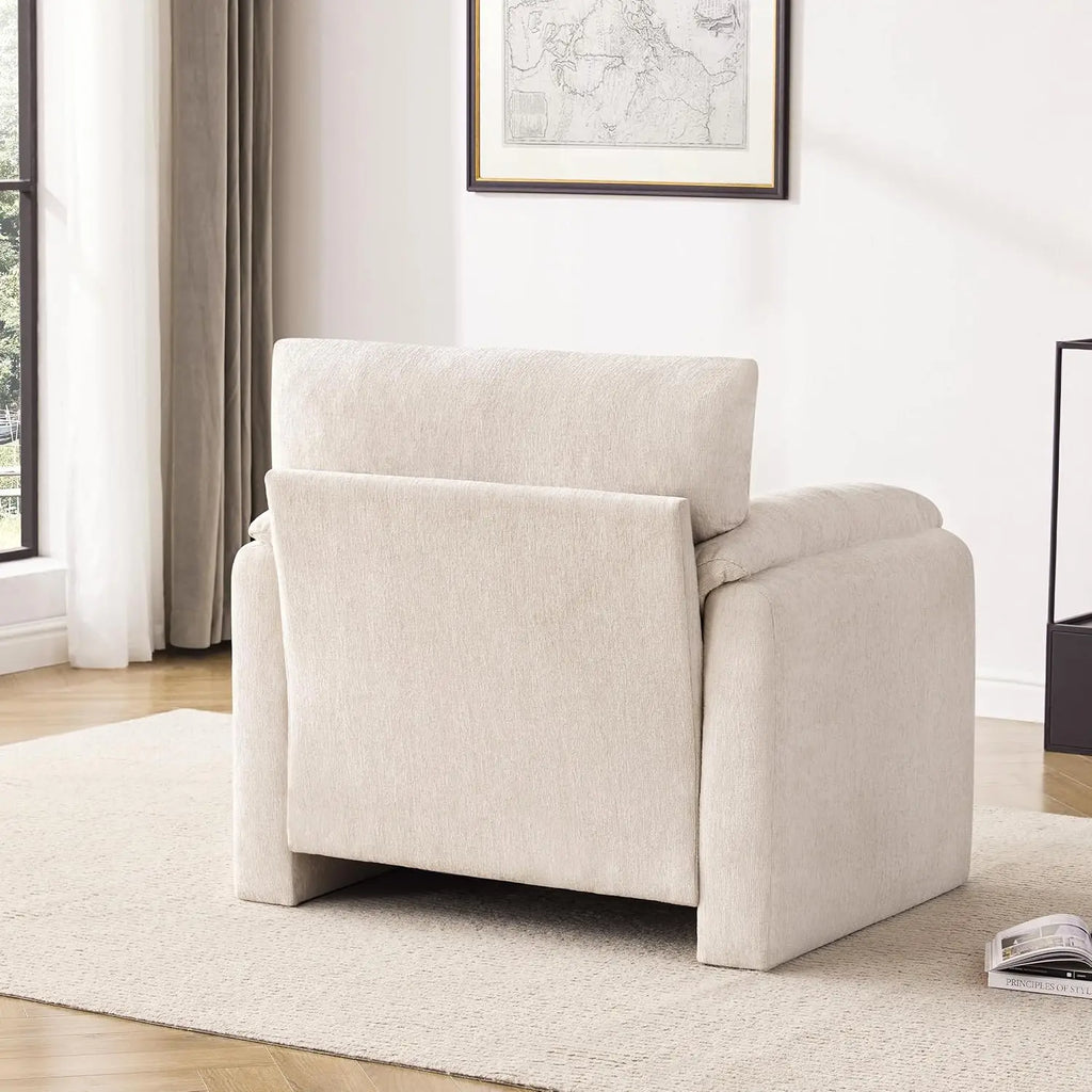 Chenille Oversized Armchair, 38.6" Wide Modern Lounge Chair