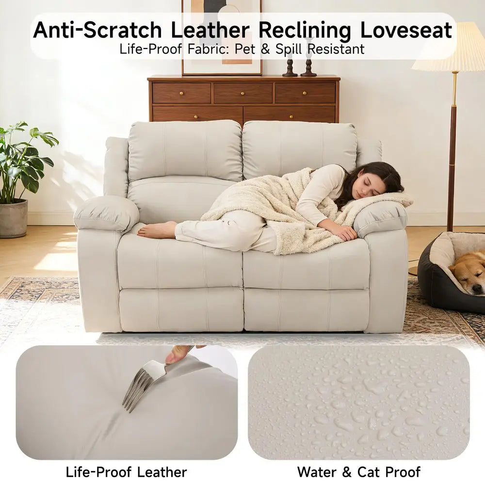 Loveseat Sofa Leather Recliner Couch 2-Seater Sofa