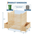 Planter w/Trellis Wooden Raised Bed, Privacy Fence Panels