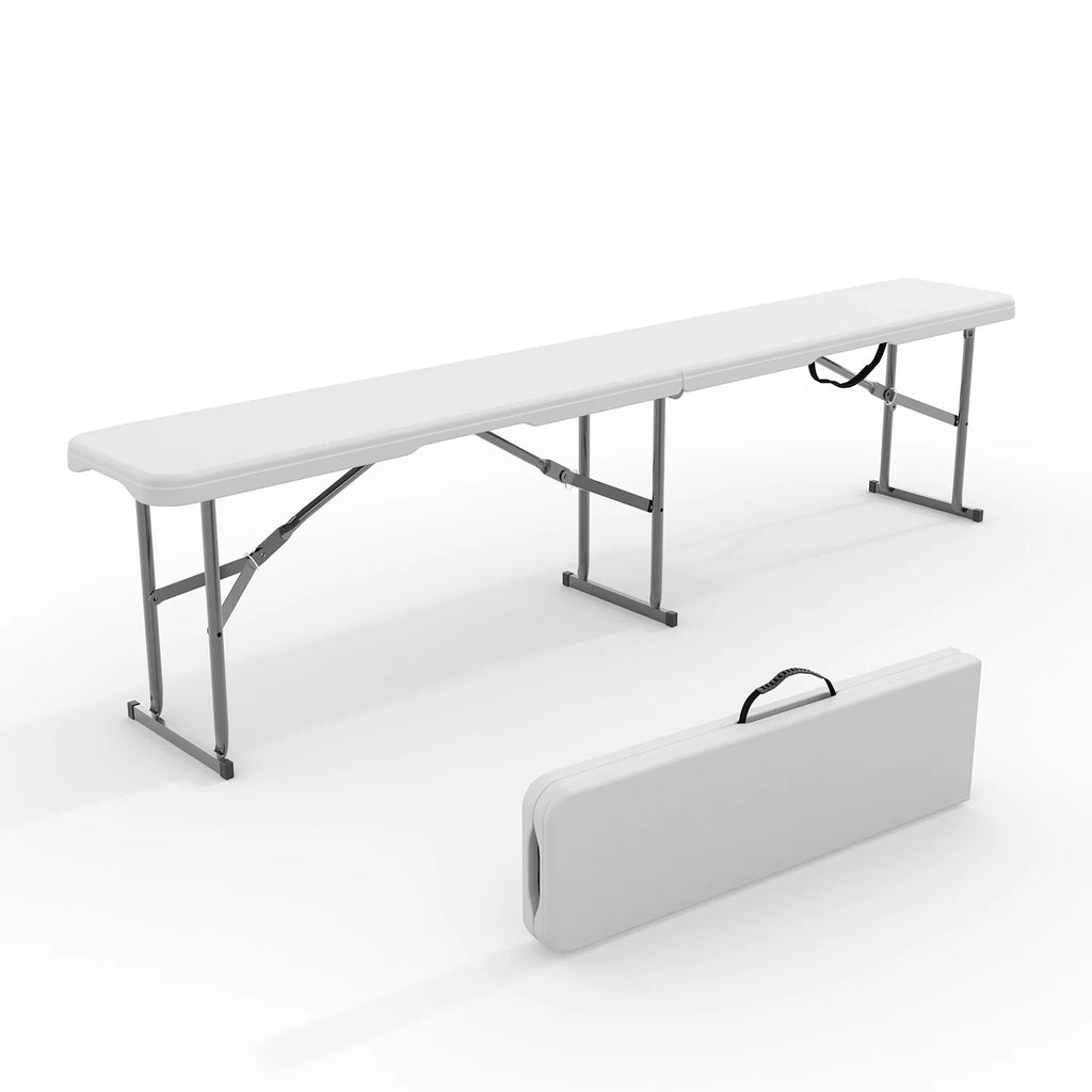 6FT Portable Folding Bench Carry Handle Heavy Duty & Stable