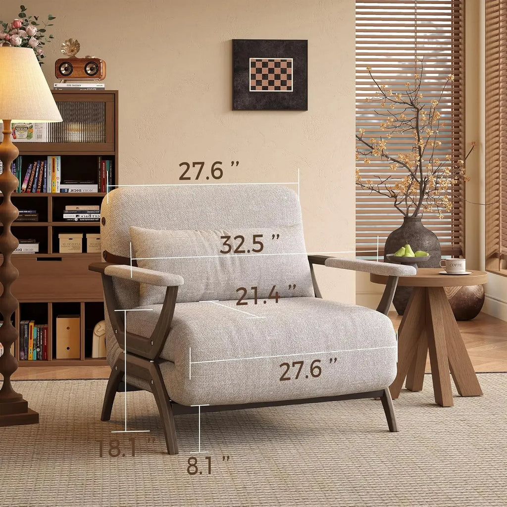 Convertible  Futon Sleeper Chair, 3-in-1 Fold-Out Chair That Turns Into A Sleeper