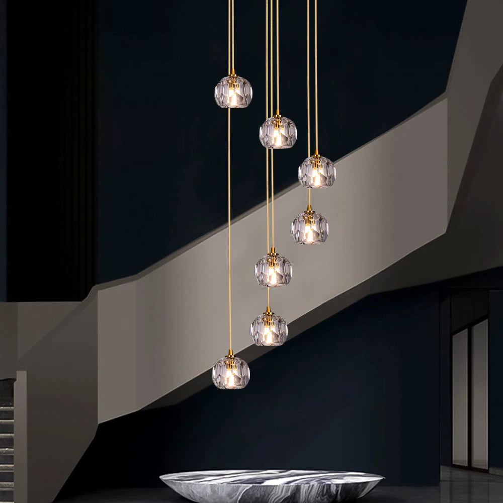 VETRULUS Crystal Pendant Ceiling Lamps Luxury Chandelier Lighting