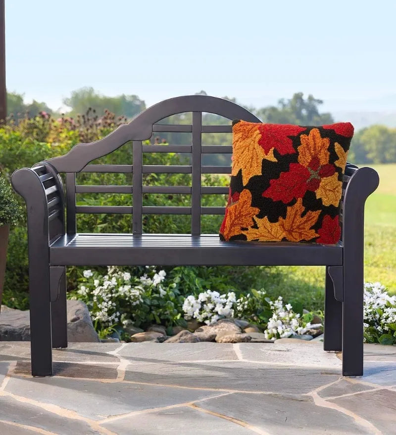 Weatherproof Lutyens Eucalyptus Wood Garden Bench | Foldable Patio Bench