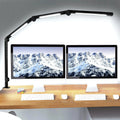 LED Desk Lamp, Clamp, 4 section Swing Arm, Three lights: 4 Colors, 5 Brightness