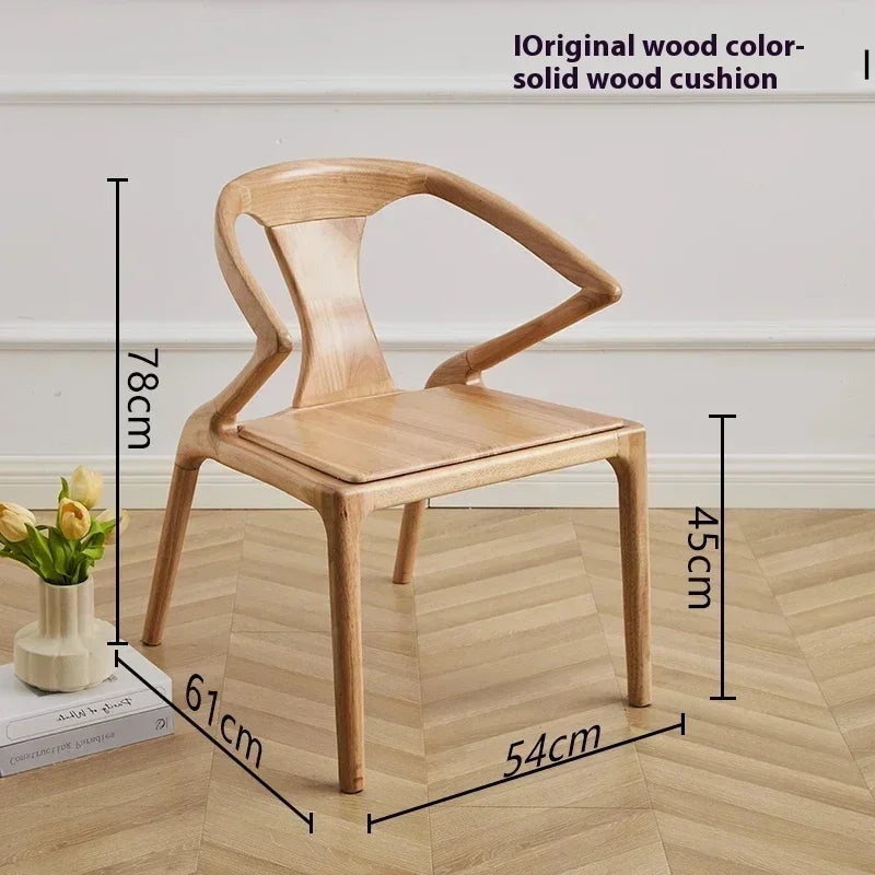 Wood Minimalist Ergonomic Designer Dining Chairs