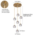 VETRULUS Crystal Pendant Ceiling Lamps Luxury Chandelier Lighting