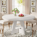 Round Dining Table, 4, 47IN Small Dinner Table