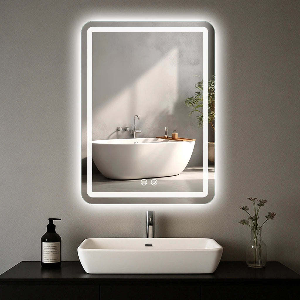 20x28 inch LED Mirror Vanity Backlit Lights DeFogging with Demister