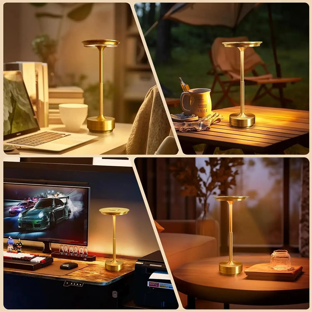 2PCS Rechargeable Wireless Table Lamp USB-C, Desk Lamp