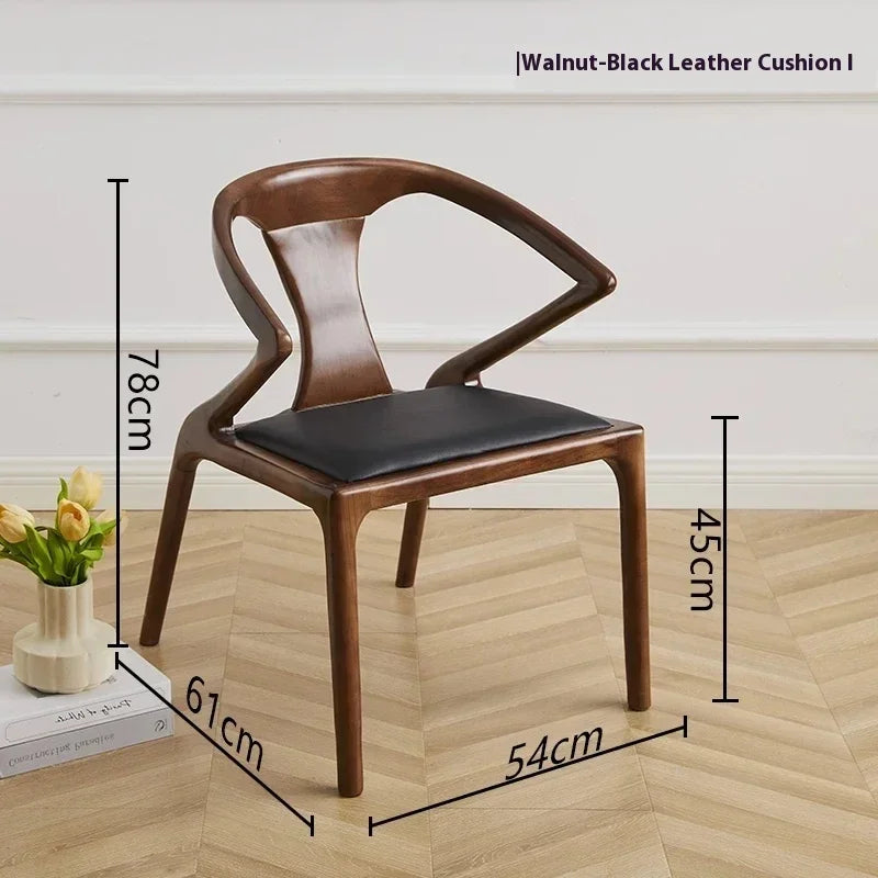 Wood Minimalist Ergonomic Designer Dining Chairs