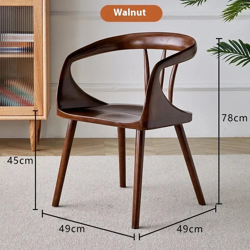 Wood Minimalist Ergonomic Designer Dining Chairs