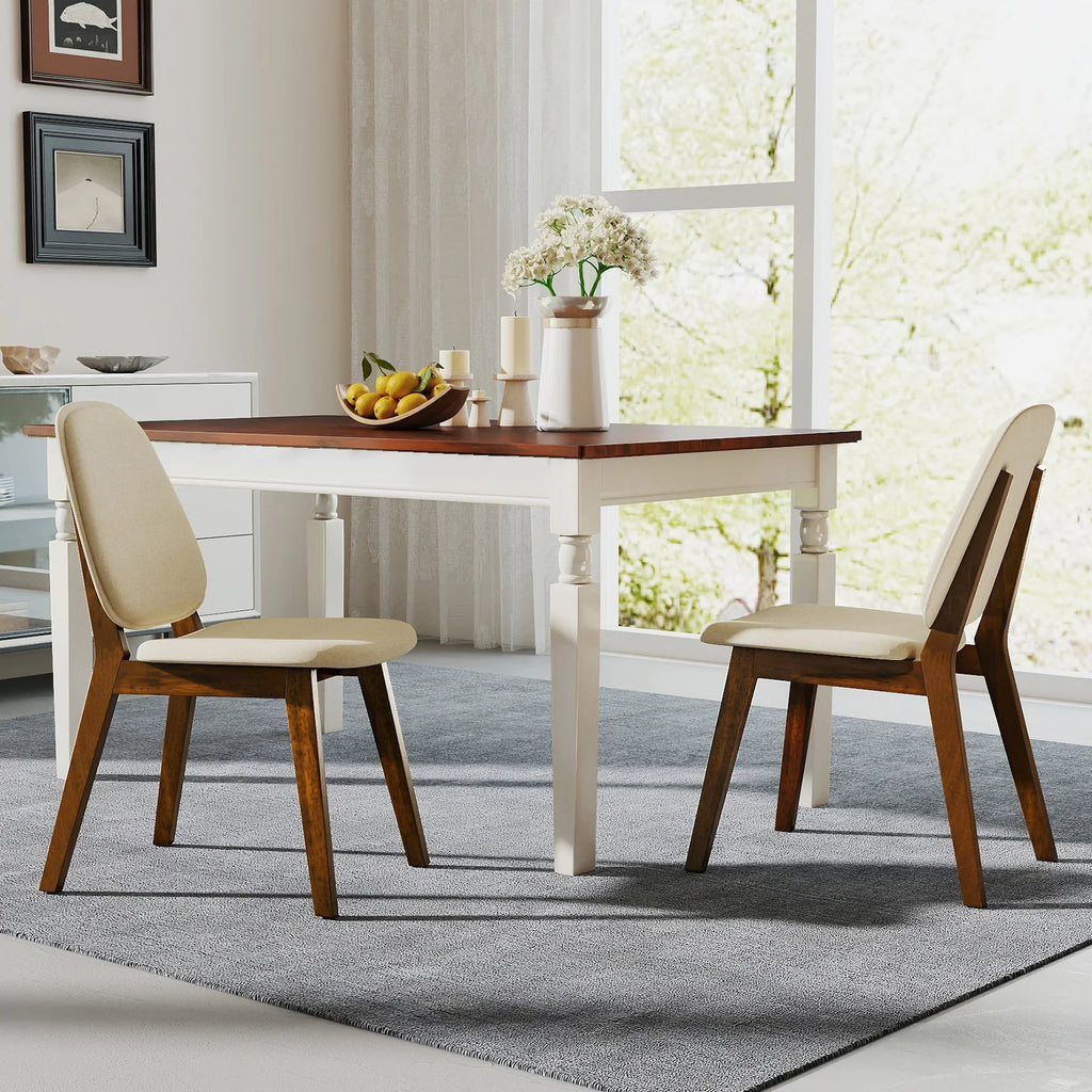 Linen Lined Modern Dining Chair Set