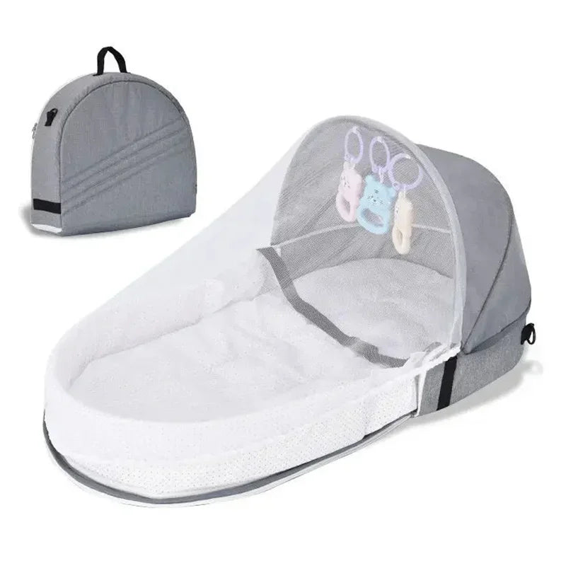 Portable Newborn Bed - Bionic Isolation Travel Crib, Foldable Anti-Stress Bassinet