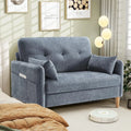 47" Loveseat Sofa, Comy Chenille Fabric Throws Removable Cushion