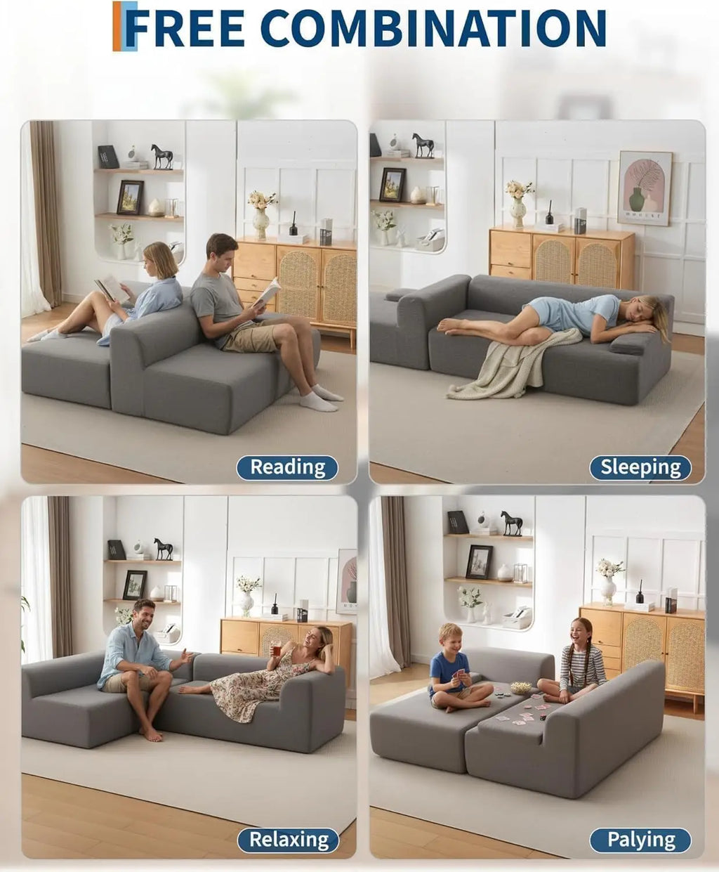 108"  Boneless Corduroy Cloud Sectional Sofa, Left-Facing Chaise, Soft Deep Lounger