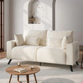 Grey Love Seat Couches 2 Seater Couch for Small Spaces