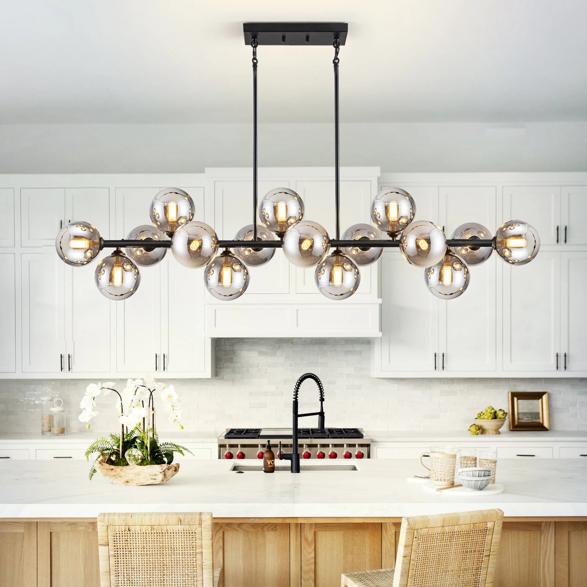 16-Lights Sputnik Chandelier 54in
