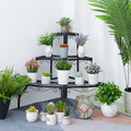 Outdoor/Indoor Plant Stand Metal 3-Tier Quarter Round Corner Shelf