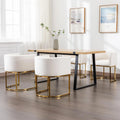 Velvet Set-of-4 Barrel Arm Dining Chairs w/Chrome Metal Frame