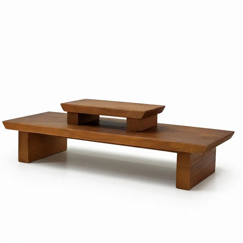 Japanese Low Meditation Altar Table Solid Wood, Puja Table for Relaxation and Prayer