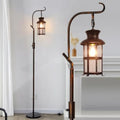Dimmable Lantern Standing Lamp Rustic Farmhouse Finish