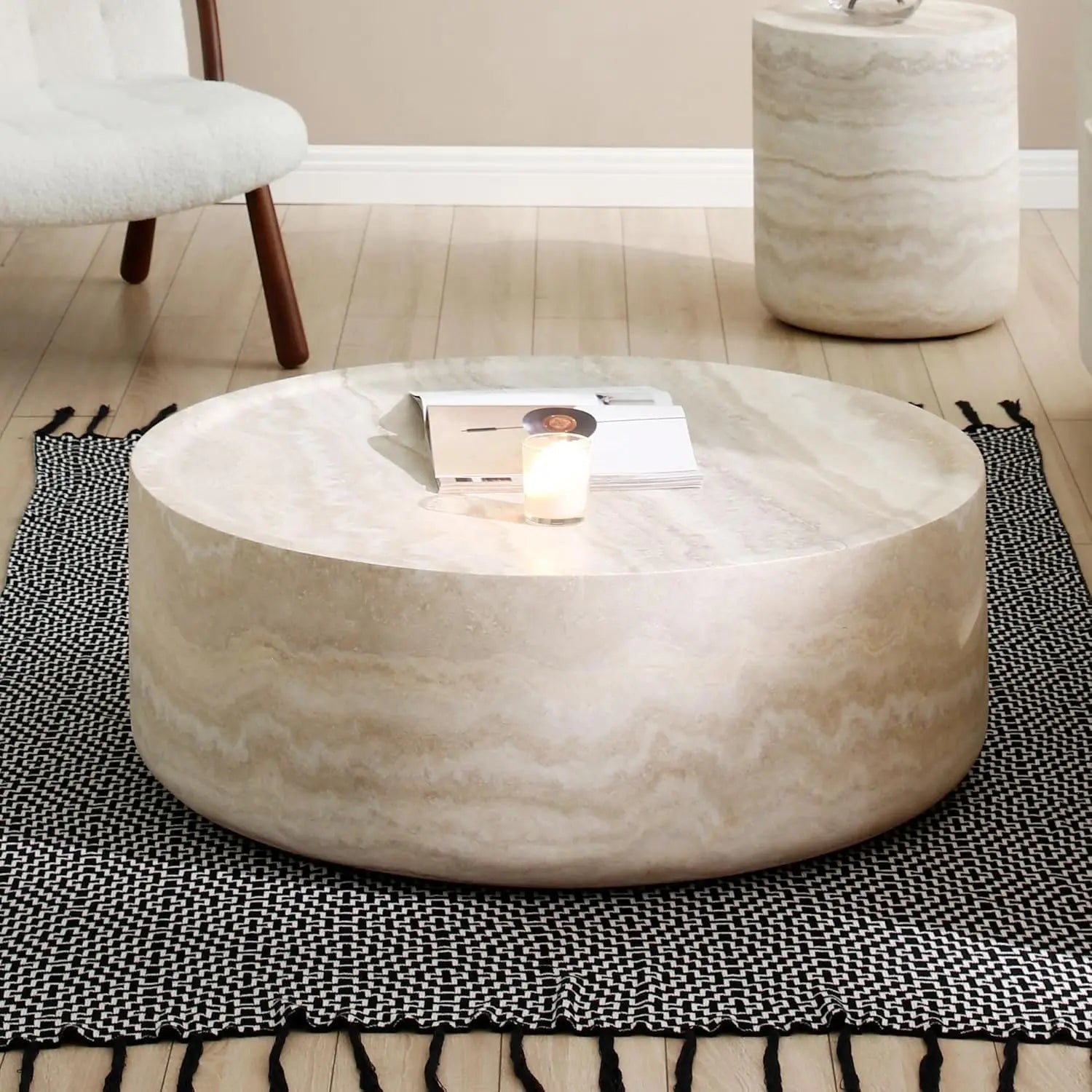 Rectangle Wood Grain Coffee Table Wooden Center Table