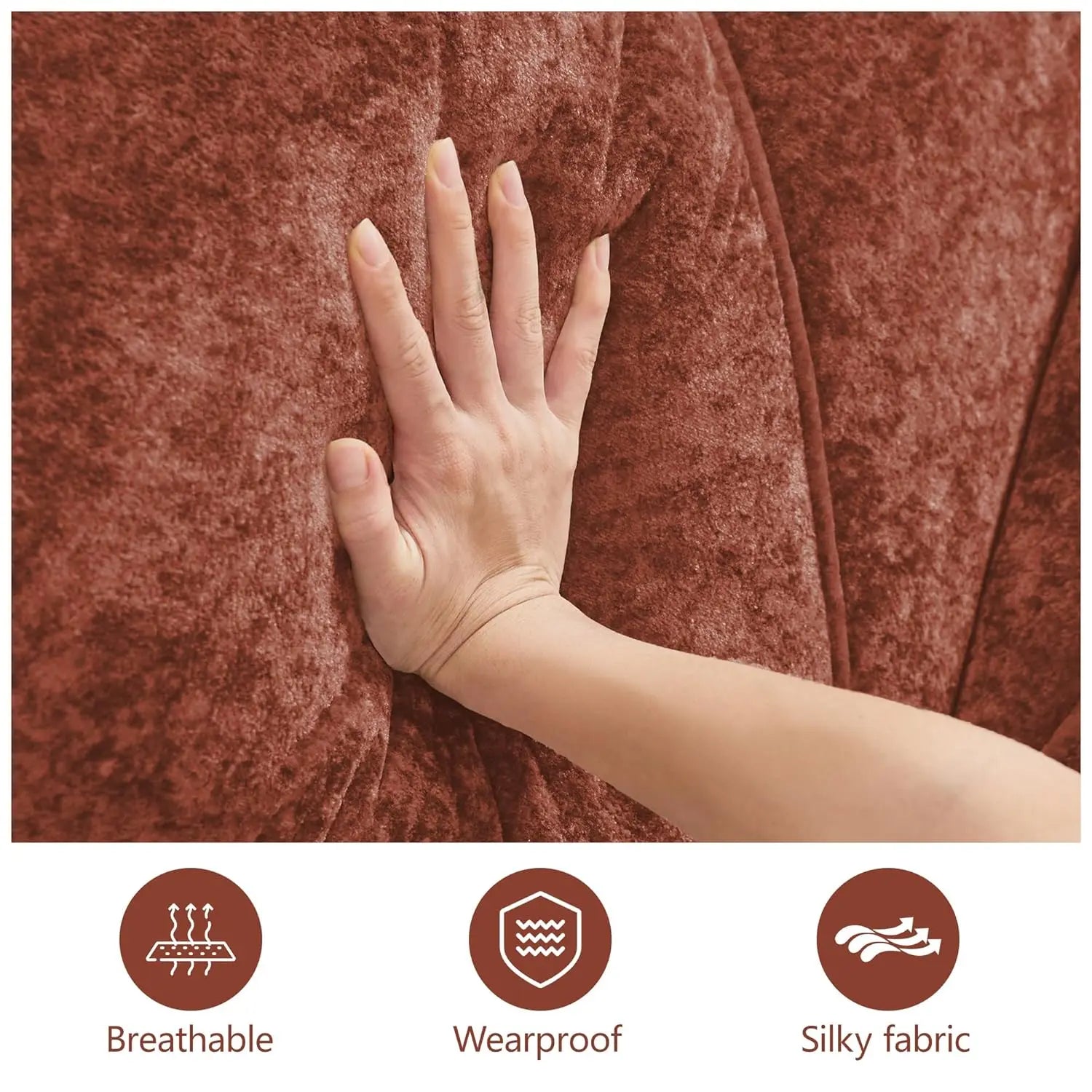 2-Piece Velvet Boneless Sofa Set, 2-Seat Loveseat & 3-Seat Sofa