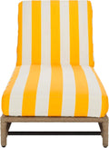 74" Callan Heather Tan Rope Chaise, Hunter Green Stripe Cushion