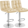 Adjustable Bar Stools Counter Height Set of 2, Swivel