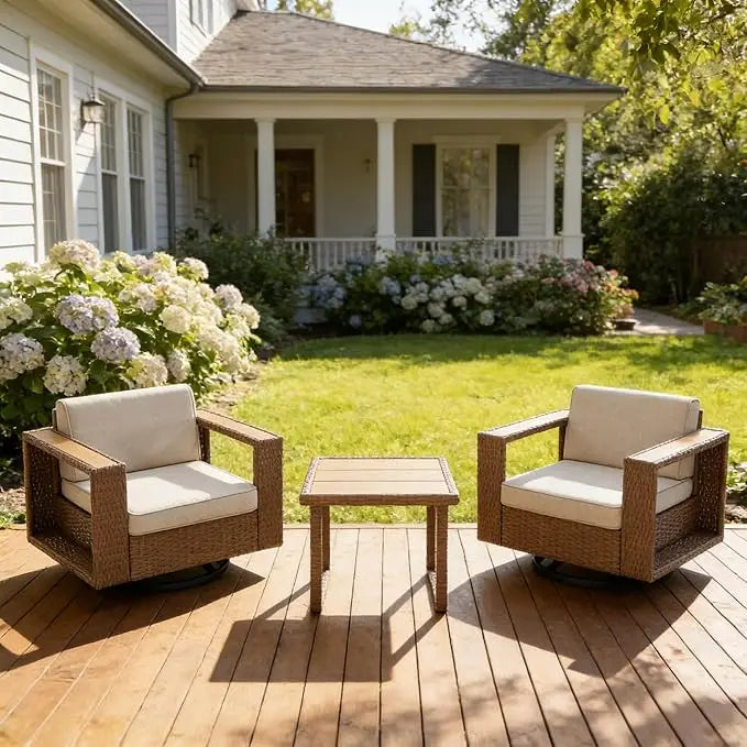 3-Piece All Weather PE Rattan Outdoor Sectional Sofa