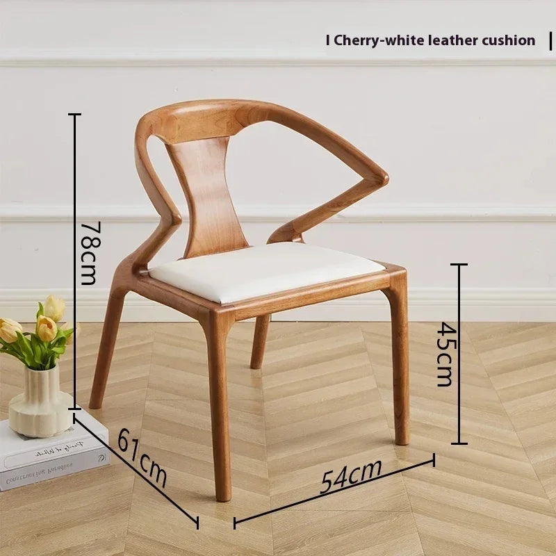 Wood Minimalist Ergonomic Designer Dining Chairs