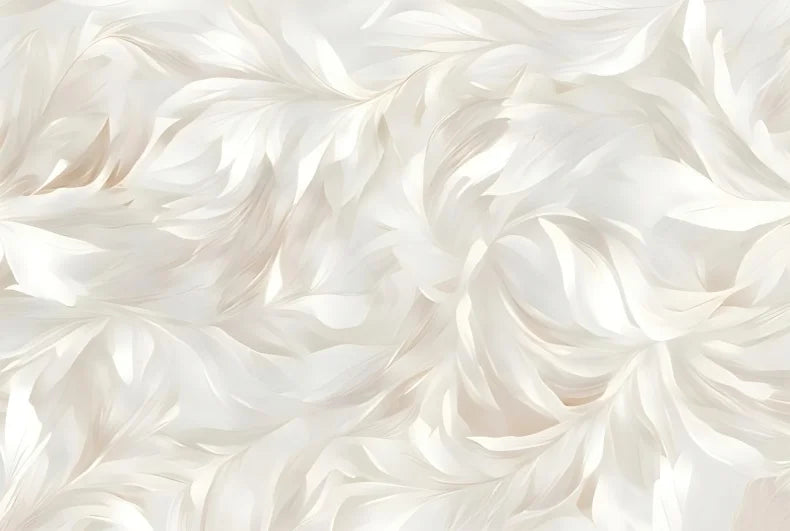 Cream Style Abstract Feather Flower Pattern Wallpaper European Wall mural