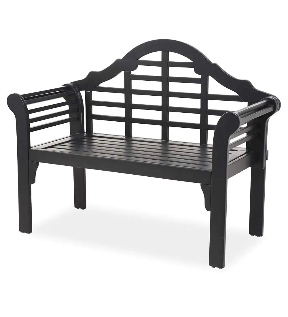 Weatherproof Lutyens Eucalyptus Wood Garden Bench | Foldable Patio Bench