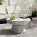 Handcrafted Faux Marble Coffee Table Indoor/Outdoor No Assembly