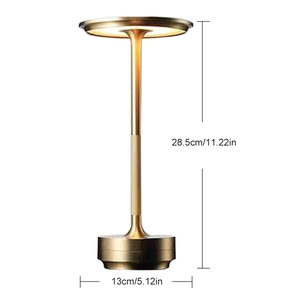 LED Desktop Lamp USB Touch Dimming Metal Recharge Night Light