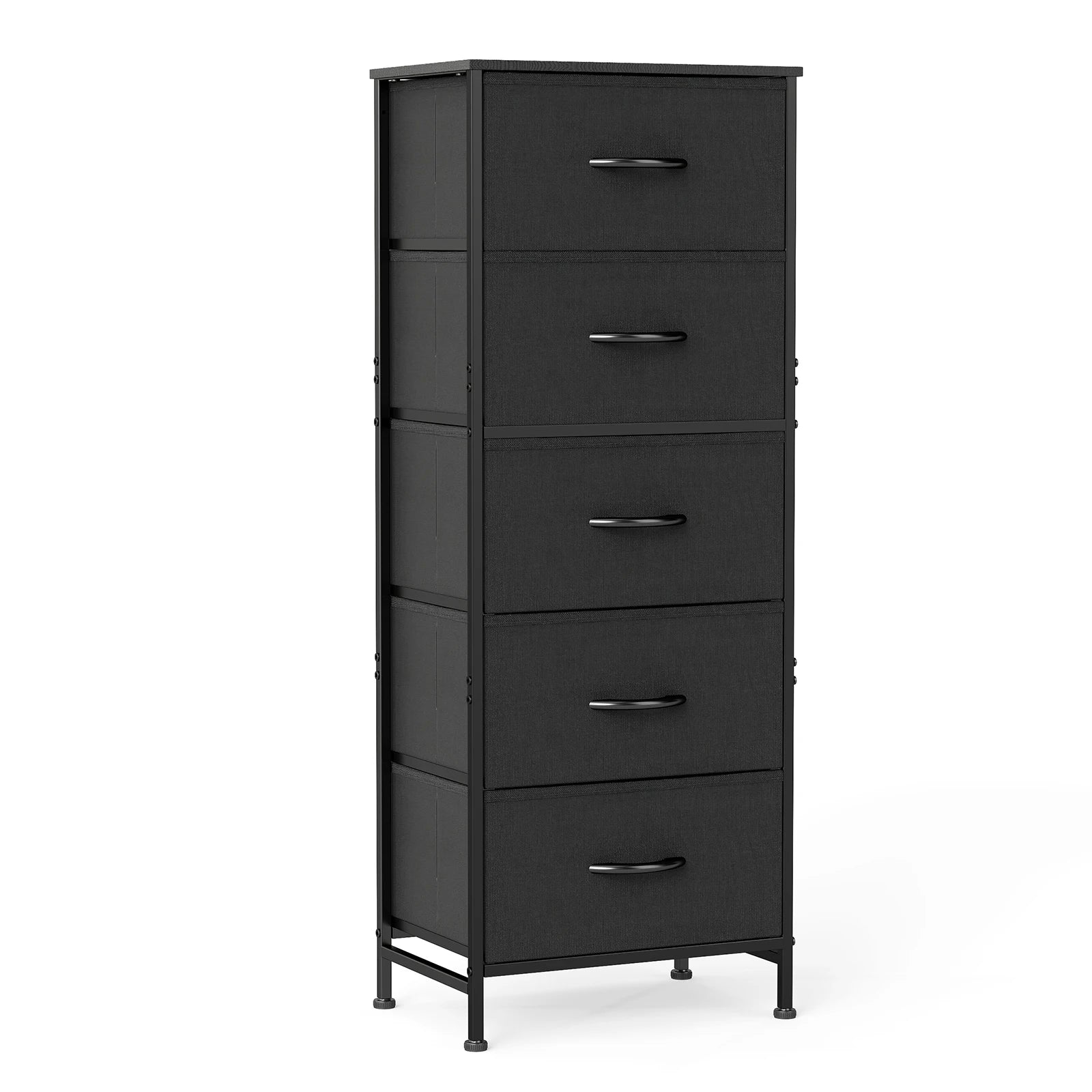 48IN Dresser 5 Fabric Drawers Steel Frame Clothes Storage Cabinet
