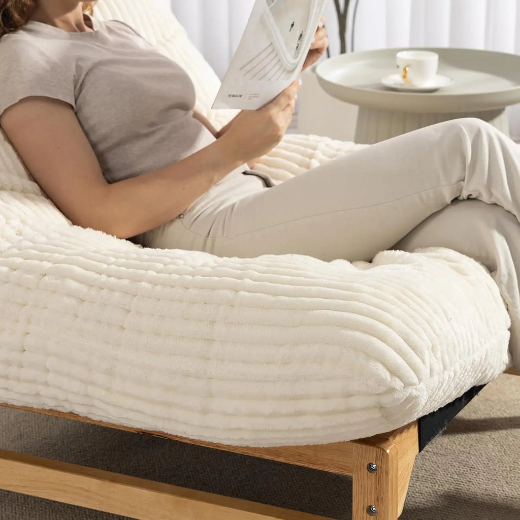 Comfy Giant Bean Bag Cloud Chair with Frame for Oversized Beanbag