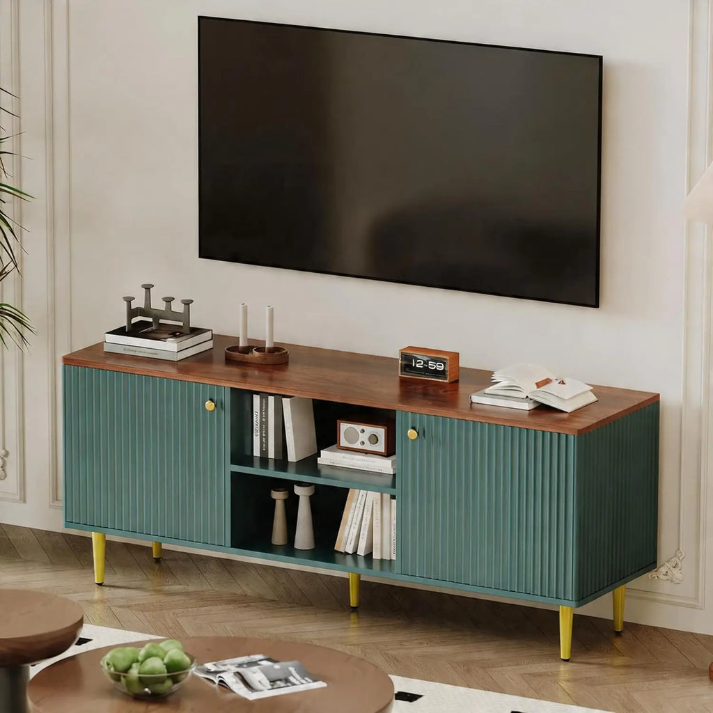 55IN Entertainment Center Up to 65" TV Console, Storage Cabinets