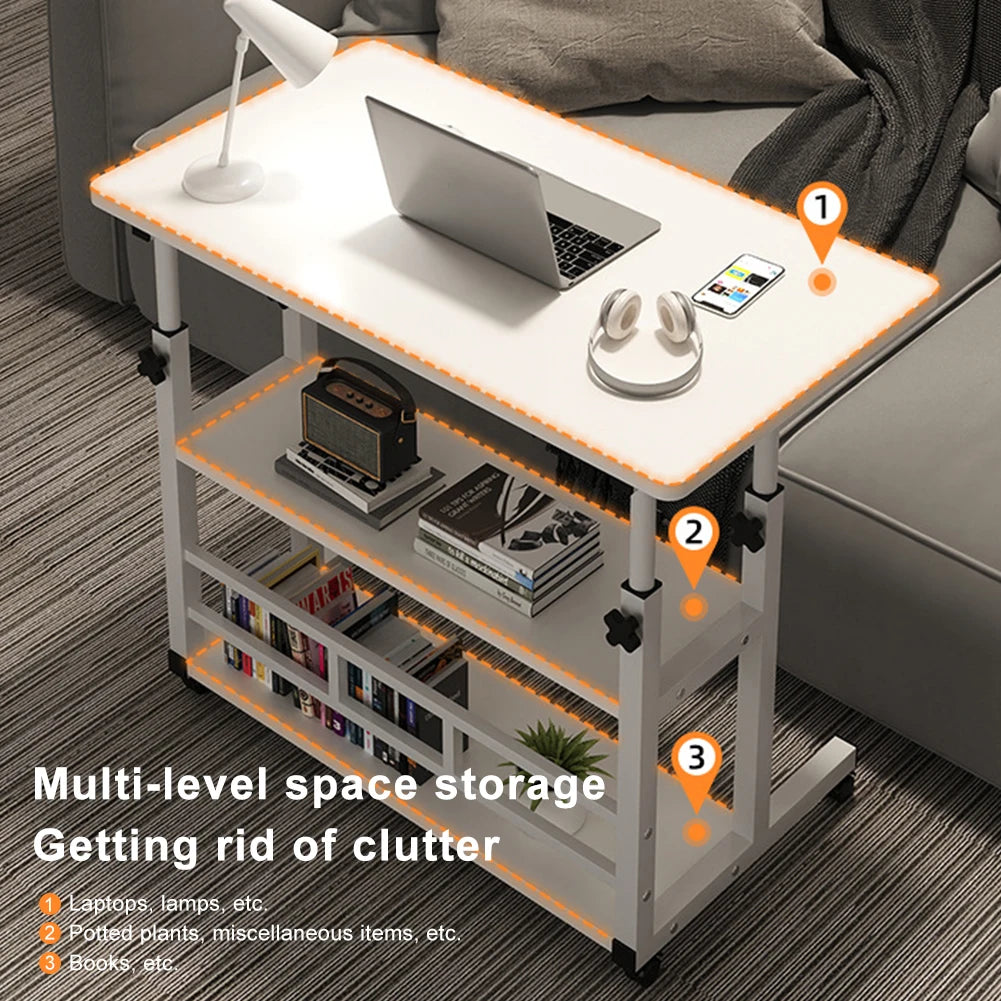 Multi-Layer Adjustable Standing Computer  Desk, Wooden
