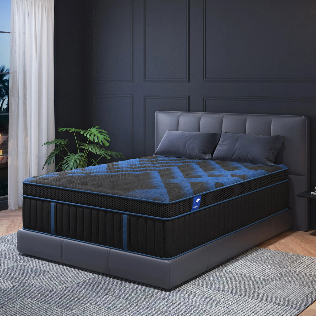 12" Twin/Full/Queen/King Gel Memory Foam Spring Mattress, Med/Firm