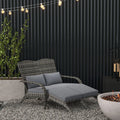 Patio Wicker Adirondack Chair with Cushions, Chair Built for 2