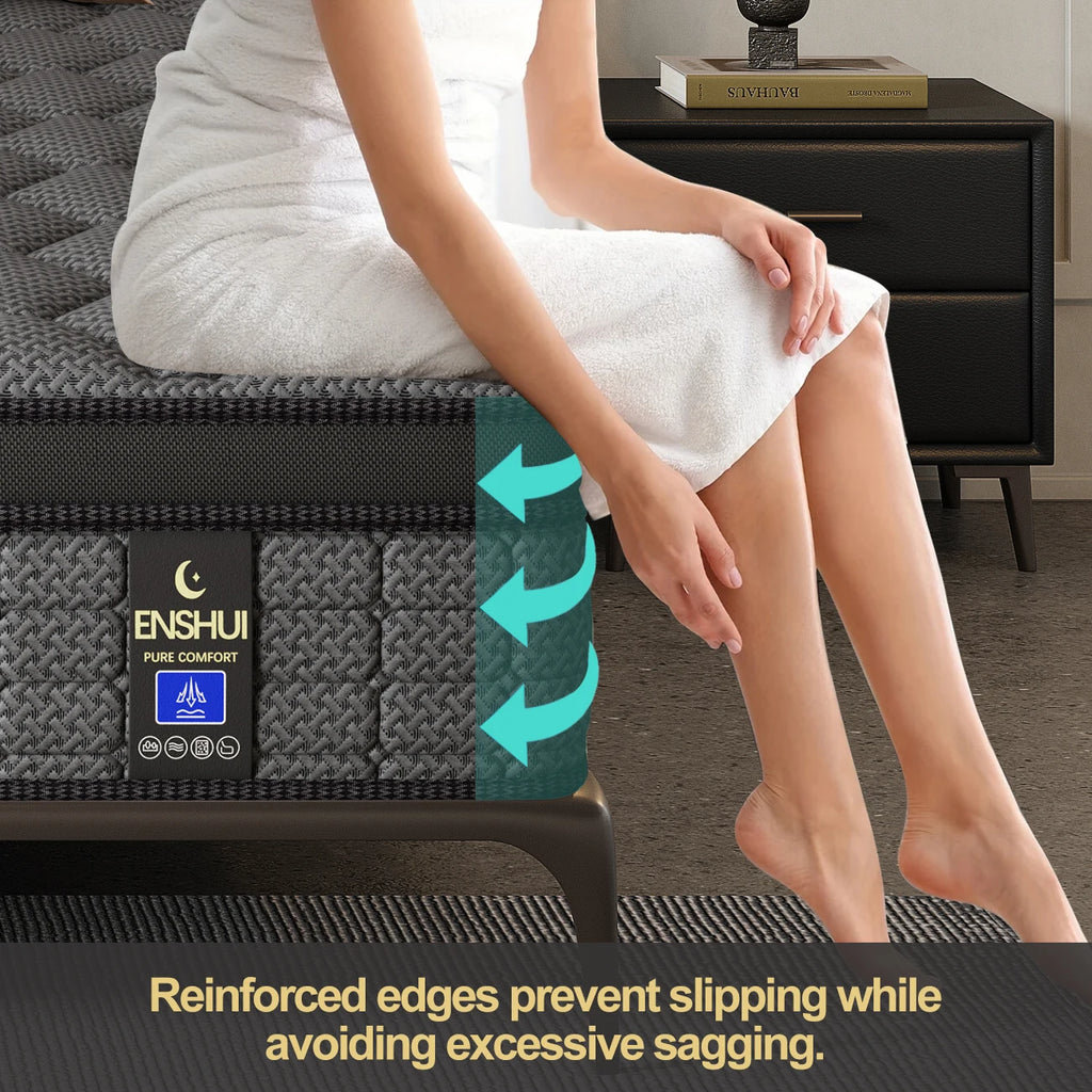 12" 14"" Gel Memory Foam Hybrid Pocket Spring Mattress Medium Firm